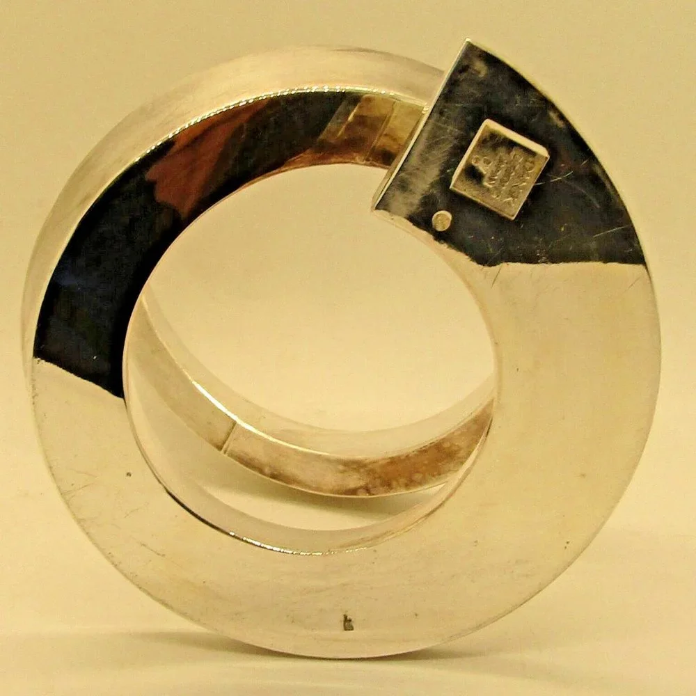 Dansk Jens Quistgaard Spiral Danish Modern Silver Plate Tapered Candle Holder - Picture 9 of 10